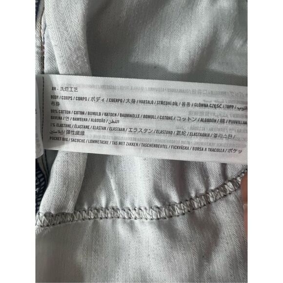 Abercrombie & Fitch The Mom Shorts High Rise Blue Denim Size 27/4 Cotton Slit - Picture 9 of 12
